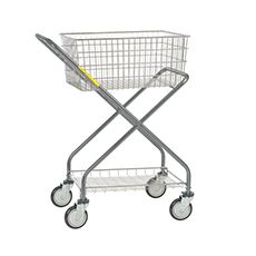 Standard Tubular Steel Utility Cart - Chrome - 2 Baskets RB-501